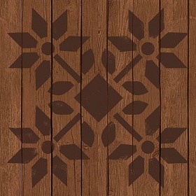 Textures   -   ARCHITECTURE   -   WOOD FLOORS   -  Decorated - Parquet decorated stencil texture seamless 04693