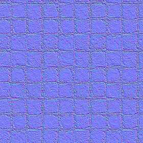 Textures   -   ARCHITECTURE   -   PAVING OUTDOOR   -   Concrete   -   Blocks damaged  - Concrete paving outdoor damaged texture seamless 05486 - Normal
