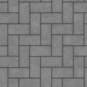 Textures   -   ARCHITECTURE   -   PAVING OUTDOOR   -   Concrete   -   Herringbone  - Concrete paving herringbone outdoor texture seamless 05799 - Displacement