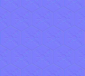 Textures   -   ARCHITECTURE   -   TILES INTERIOR   -   Hexagonal mixed  - Hexagonal tile texture seamless 16871 - Normal
