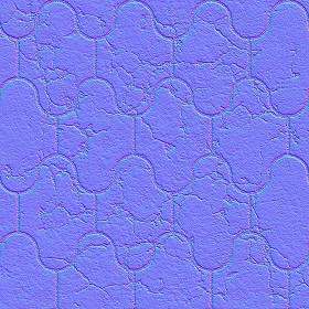 Textures   -   ARCHITECTURE   -   PAVING OUTDOOR   -   Concrete   -   Blocks damaged  - Concrete paving outdoor damaged texture seamless 05548 - Normal