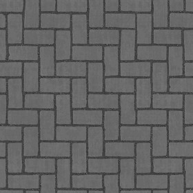 Textures   -   ARCHITECTURE   -   PAVING OUTDOOR   -   Concrete   -   Herringbone  - Concrete paving herringbone outdoor texture seamless 05859 - Displacement