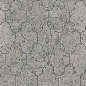 Textures   -   ARCHITECTURE   -   PAVING OUTDOOR   -   Concrete   -  Blocks damaged - Concrete paving outdoor damaged texture seamless 05548