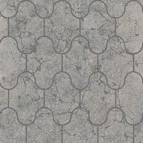 Textures   -   ARCHITECTURE   -   PAVING OUTDOOR   -   Concrete   -   Blocks damaged  - Concrete paving outdoor damaged texture seamless 05548 (seamless)