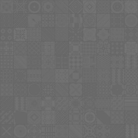 Textures   -   ARCHITECTURE   -   TILES INTERIOR   -   Ornate tiles   -   Patchwork  - Gres patchwork tiles PBR texture seamless 21928 - Displacement