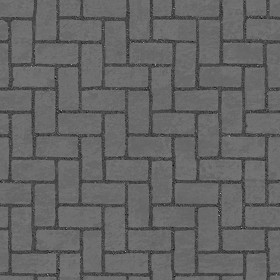 Textures   -   ARCHITECTURE   -   PAVING OUTDOOR   -   Concrete   -   Herringbone  - Concrete paving herringbone outdoor texture seamless 05860 - Displacement