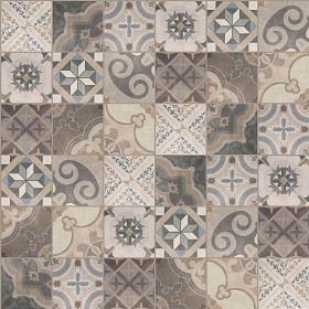 Textures   -   ARCHITECTURE   -   TILES INTERIOR   -   Ornate tiles   -  Patchwork - Gres patchwork tiles PBR texture seamless 21935