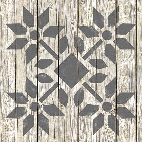 Textures   -   ARCHITECTURE   -   WOOD FLOORS   -  Decorated - Parquet decorated stencil texture seamless 04695