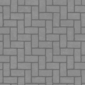 Textures   -   ARCHITECTURE   -   PAVING OUTDOOR   -   Concrete   -   Herringbone  - Concrete paving herringbone outdoor texture seamless 05861 - Displacement