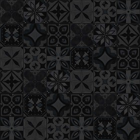 Textures   -   ARCHITECTURE   -   TILES INTERIOR   -   Ornate tiles   -   Patchwork  - Gres patchwork tiles PBR texture seamless 21936 - Specular