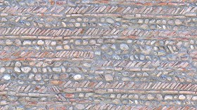 Textures   -   ARCHITECTURE   -   BRICKS   -  Special Bricks - Italy brick wall and stones texture seamless 20731