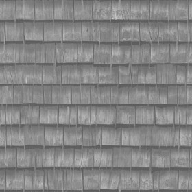Textures   -   ARCHITECTURE   -   ROOFINGS   -   Shingles wood  - Wood shingle roof texture seamless 03849 - Displacement
