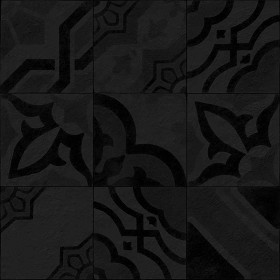 Textures   -   ARCHITECTURE   -   TILES INTERIOR   -   Ornate tiles   -   Patchwork  - Cement patchwork tiles PBR texture seamless 22067 - Specular