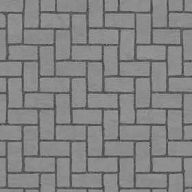 Textures   -   ARCHITECTURE   -   PAVING OUTDOOR   -   Concrete   -   Herringbone  - Concrete paving herringbone outdoor texture seamless 05862 - Displacement