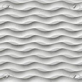 Textures   -   ARCHITECTURE   -   DECORATIVE PANELS   -   3D Wall panels   -  White panels - White interior 3D wall panel texture seamless 02997