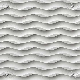 Textures   -   ARCHITECTURE   -   DECORATIVE PANELS   -   3D Wall panels   -   White panels  - White interior 3D wall panel texture seamless 02997 (seamless)