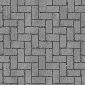 Textures   -   ARCHITECTURE   -   PAVING OUTDOOR   -   Concrete   -   Herringbone  - Concrete paving herringbone outdoor texture seamless 05863 - Displacement