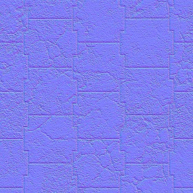 Textures   -   ARCHITECTURE   -   PAVING OUTDOOR   -   Concrete   -   Blocks damaged  - Concrete paving outdoor damaged texture seamless 05553 - Normal