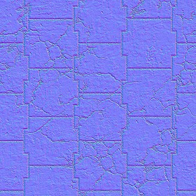 Textures   -   ARCHITECTURE   -   PAVING OUTDOOR   -   Concrete   -   Blocks damaged  - Concrete paving outdoor damaged texture seamless 05554 - Normal