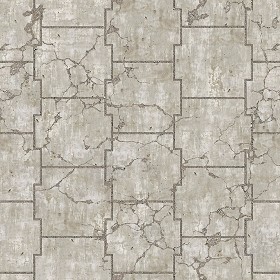 Textures   -   ARCHITECTURE   -   PAVING OUTDOOR   -   Concrete   -  Blocks damaged - Concrete paving outdoor damaged texture seamless 05554