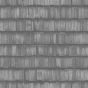 Textures   -   ARCHITECTURE   -   ROOFINGS   -   Shingles wood  - Wood shingle roof texture seamless 03854 - Displacement