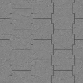 Textures   -   ARCHITECTURE   -   PAVING OUTDOOR   -   Concrete   -   Blocks damaged  - Concrete paving outdoor damaged texture seamless 05555 - Displacement