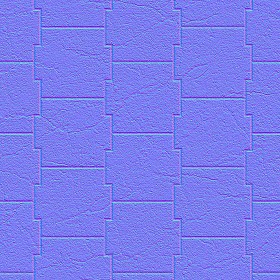 Textures   -   ARCHITECTURE   -   PAVING OUTDOOR   -   Concrete   -   Blocks damaged  - Concrete paving outdoor damaged texture seamless 05555 - Normal
