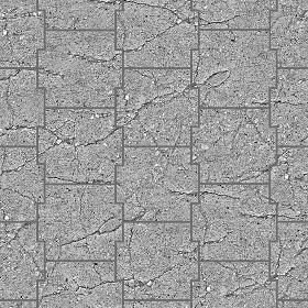 Textures   -   ARCHITECTURE   -   PAVING OUTDOOR   -   Concrete   -   Blocks damaged  - Concrete paving outdoor damaged texture seamless 05555 (seamless)