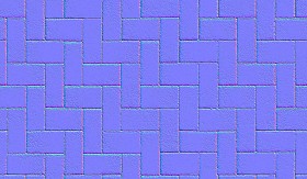 Textures   -   ARCHITECTURE   -   PAVING OUTDOOR   -   Concrete   -   Herringbone  - Herringbone concrete paving outdoor texture seamless 19258 - Normal