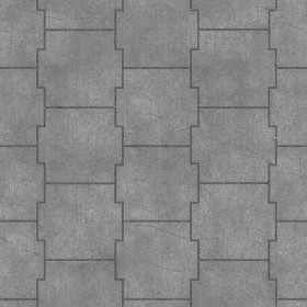 Textures   -   ARCHITECTURE   -   PAVING OUTDOOR   -   Concrete   -   Blocks damaged  - Concrete paving outdoor damaged texture seamless 05556 - Displacement