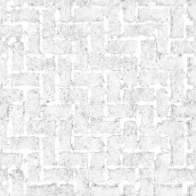 Textures   -   ARCHITECTURE   -   PAVING OUTDOOR   -   Concrete   -   Herringbone  - Herringbone concrete damaged paving outdoor with moss texture seamless 19275 - Ambient occlusion