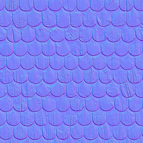 Textures   -   ARCHITECTURE   -   ROOFINGS   -   Shingles wood  - Wood shingle roof texture seamless 03857 - Normal