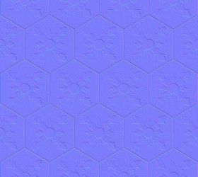 Textures   -   ARCHITECTURE   -   TILES INTERIOR   -   Hexagonal mixed  - Hexagonal tile texture seamless 16872 - Normal