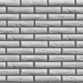 Textures   -   ARCHITECTURE   -   BRICKS   -   White Bricks  - White bricks texture seamless 00497 - Displacement