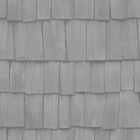 Textures   -   ARCHITECTURE   -   ROOFINGS   -   Shingles wood  - Wood shingle roof texture seamless 03858 - Displacement