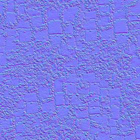 Textures   -   ARCHITECTURE   -   PAVING OUTDOOR   -   Parks Paving  - Damaged park cobblestone paving texture seamless 18834 - Normal