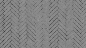Textures   -   ARCHITECTURE   -   PAVING OUTDOOR   -   Concrete   -   Herringbone  - Herringbone concrete paving outdoor with moss texture seamless 19286 - Displacement