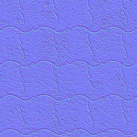 Textures   -   ARCHITECTURE   -   PAVING OUTDOOR   -   Pavers stone   -   Blocks mixed  - Pavers stone mixed size texture seamless 06167 - Normal