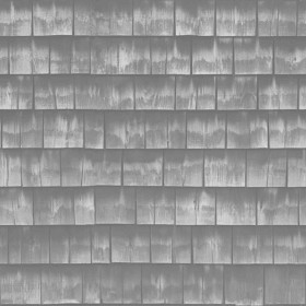 Textures   -   ARCHITECTURE   -   ROOFINGS   -   Shingles wood  - Wood shingle roof texture seamless 03859 - Displacement