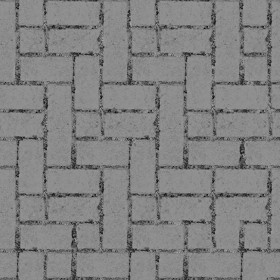 Textures   -   ARCHITECTURE   -   PAVING OUTDOOR   -   Parks Paving  - Concrete block park paving texture seamless 18835 - Displacement