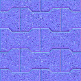 Textures   -   ARCHITECTURE   -   PAVING OUTDOOR   -   Concrete   -   Blocks regular  - Paving outdoor concrete regular block texture seamless 05708 - Normal