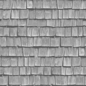 Textures   -   ARCHITECTURE   -   ROOFINGS   -   Shingles wood  - Wood shingle roof texture seamless 03862 - Displacement