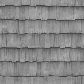Textures   -   ARCHITECTURE   -   ROOFINGS   -   Shingles wood  - Wood shingle roof texture seamless 03864 - Displacement