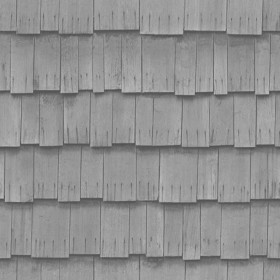 Textures   -   ARCHITECTURE   -   ROOFINGS   -   Shingles wood  - Wood shingle roof texture seamless 03867 - Displacement