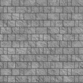 Textures   -   ARCHITECTURE   -   STONES WALLS   -   Stone blocks  - Wall stone with regular blocks texture seamless 08380 - Displacement