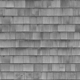 Textures   -   ARCHITECTURE   -   ROOFINGS   -   Shingles wood  - Wood shingle roof texture seamless 03868 - Displacement