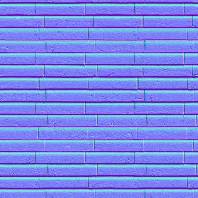 Textures   -   ARCHITECTURE   -   WALLS TILE OUTSIDE  - Wall cladding bricks PBR texture seamless 21458 - Normal