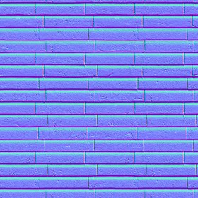 Textures   -   ARCHITECTURE   -   WALLS TILE OUTSIDE  - Wall cladding bricks PBR texture seamless 21458 - Normal