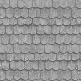 Textures   -   ARCHITECTURE   -   ROOFINGS   -   Shingles wood  - Wood shingle roof texture seamless 03872 - Displacement