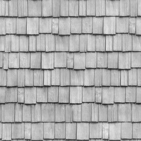Textures   -   ARCHITECTURE   -   ROOFINGS   -   Shingles wood  - Wood shingle roof texture seamless 03875 - Displacement
